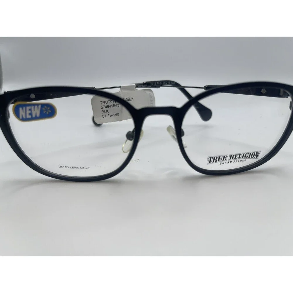 True Religion T012 Eyeglasses Frame In Black 52-18-140 New